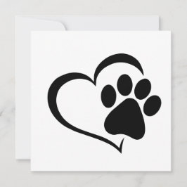 PawPrint och Hjärtdesign Inbjudningar