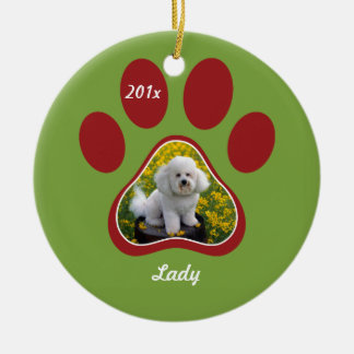 Pawprint Personlig Pet Ornamet Julgransprydnad Keramik