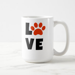Pawprint valentin mugg för kärlek för dag