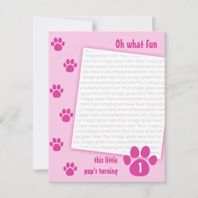 PawprintBlue_0071bc Inbjudningar (Framsida)