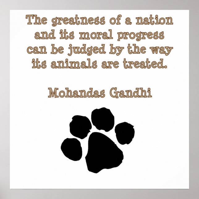 PawPrintGhandi Poster (Framsidan)