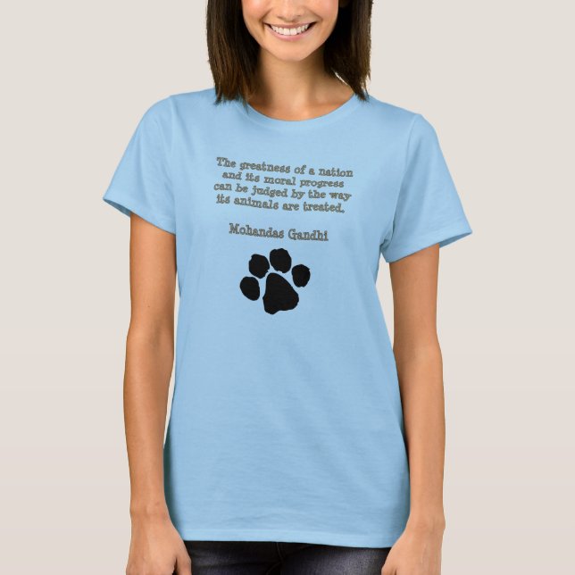 PawPrintGhandi Tee Shirt (Framsida)