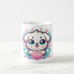 Pawprints on My Heart, Forever Kawaii Puppy Mug Kaffemugg<br><div class="desc">Start your day with love and cuteness! This charming kawaii puppy mug features a wide-eyed pastel pup holding a heart that reads “Pawprint in My Heart, Forever.” It's the perfect way to celebrate your furry friend with every sip of your favorite drink. Whether you’re a proud dog mom, dad, or...</div>
