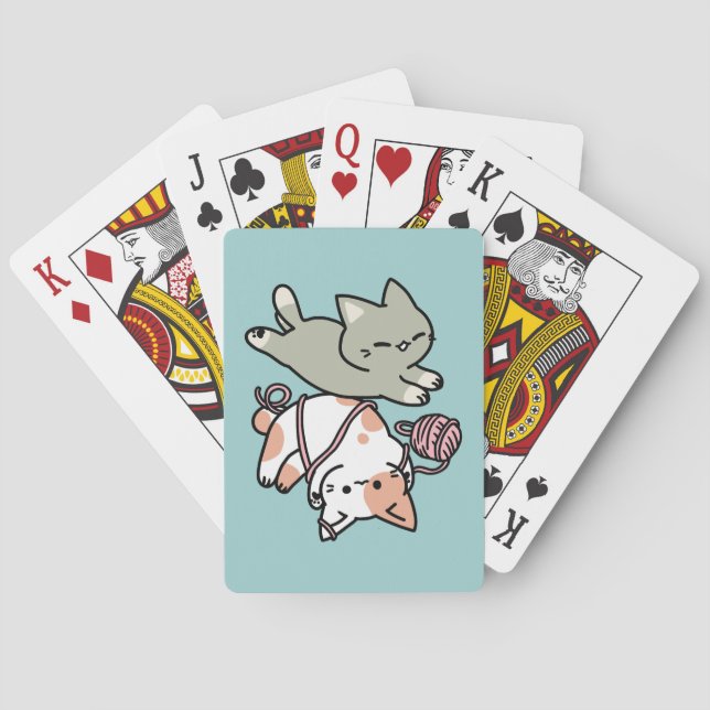 Paws and Play – Adorable Cat Illustration Casinokort (Baksidan)