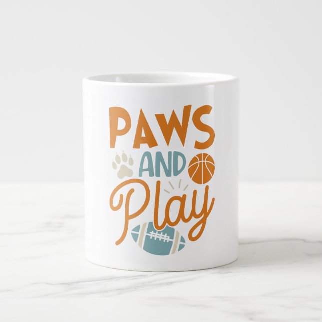 Paws And Play funny Sports Jumbo Mugg (Framsidan)