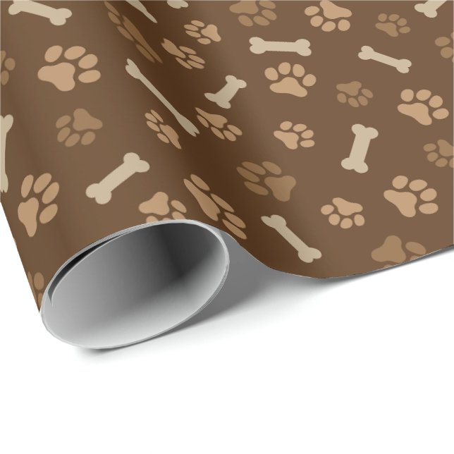 Paws & Bones – Hundälskare Mönster Presentpapper (Rullad Hörn)