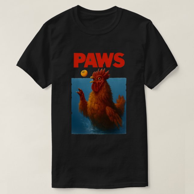PAWS Chicken Meme Illustration for Animal Lovers T Shirt (Design framsida)