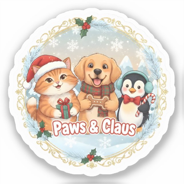 Paws & Claus Klistermärken (Framsida)