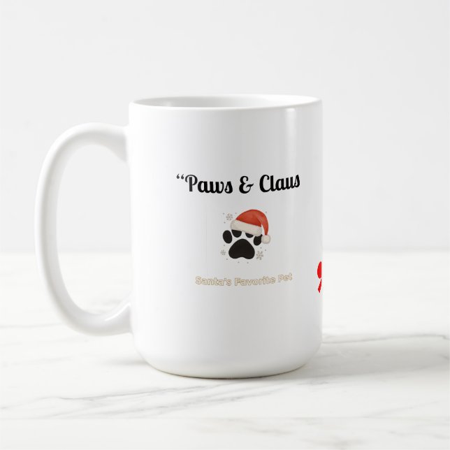 Paws & Claus – Santa’s Favorite Pet Kaffemugg (Vänster)