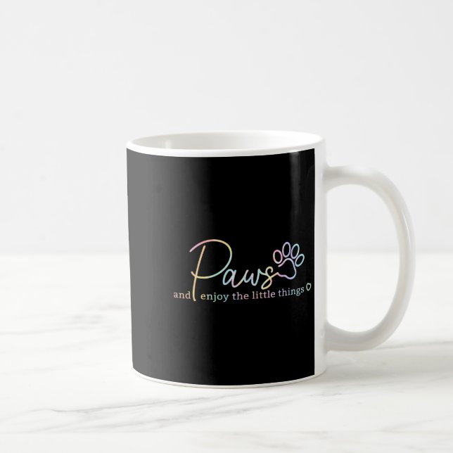 Paws Enjoy The Little Things Tie Dye Motivational  Kaffemugg (Höger)
