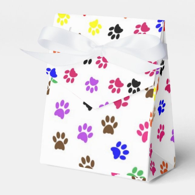 Paws Favor Box Presentaskar (Framsidan Sidan)
