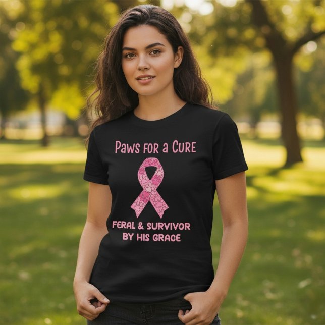 Paws for a Cure Förvildad & Överlevare genom Hans  T Shirt (Skapare uppladdad)