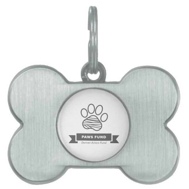 PAWS Fund Husdjursmärket (Denver Actors Fund) ID-bricka Husdjur (Framsidan)