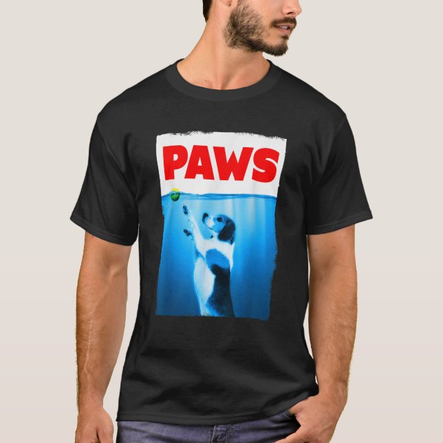 Paws Hundparodi Tennisboll  T Shirt (Framsida)