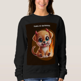 Paws of Darkness Fire Dog Hoodie – Glowing Puppy  T Shirt