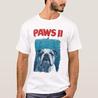 PAWS Parodi Haj Film Hund | Rolig Havshund T Shirt