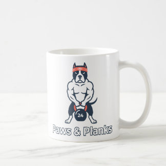 Paws & Planks Buff Dog Gym Affisch Kaffemugg