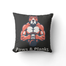 Paws & Planks Muskulös Hund Fitnessaffisch