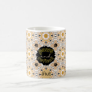 PAWS & REFLECT karamell beige mandala Kaffemugg