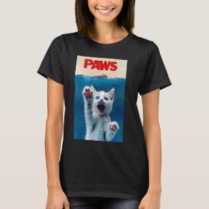PAWS Rolig Katt parodi katt Älskare Present Katten T Shirt