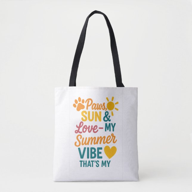 Paws, Sun & Love – Summer Vibes for Pet Lovers Tygkasse (Framsida)