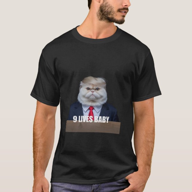 Pawsidential Kampanj Nine bor ett Kattdjur Trump T Shirt (Framsida)