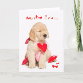 Pawsing päls en kyssvalpvalentin helgkort