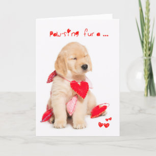 Pawsing päls en kyssvalpvalentin helgkort