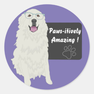 Pawsious Fantastisk Education Sticker Runt Klistermärke