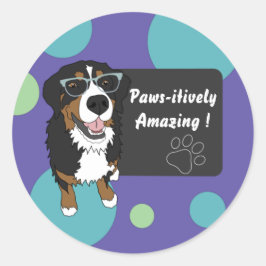 Pawsistig Fantastisk Education Runt Klistermärke