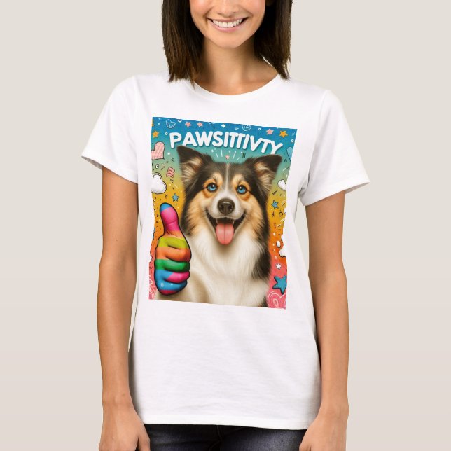 Pawsitiv energi t shirt (Framsida)