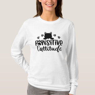 Pawsitive Cattiny Cat citotes T-Shirt