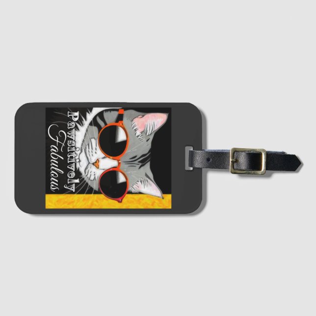 Pawsitive Fabulous Cat Bagagebricka (Framsida horisontal)