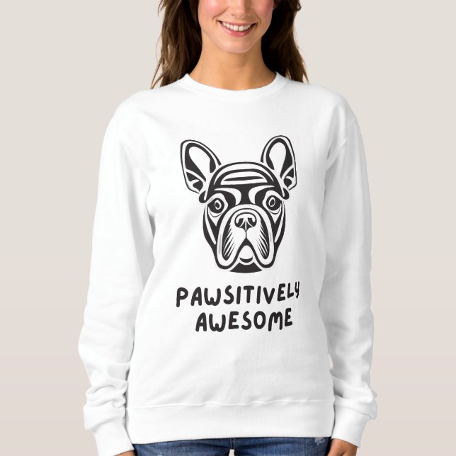 Pawsitive Fantastisk Bulldog T Shirt (Framsida)