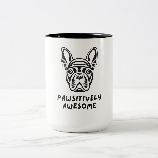Pawsitive Fantastisk Bulldog Två-Tonad Mugg (Center)