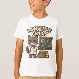 Pawsitive Genius - professor Cat T Shirt