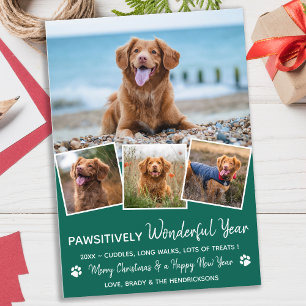 Pawsitive Pet Year in Review Puppy Hund Photo Julkort