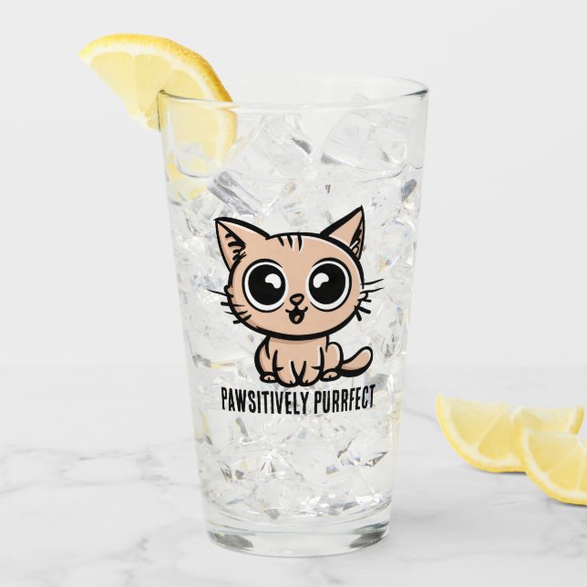 Pawsitive Purrect, vacker Manga Kitten Glaskopp (Framsida Ice)