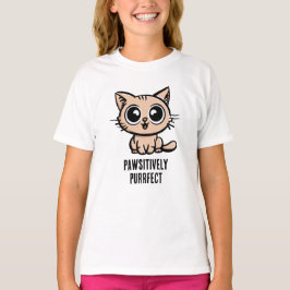 Pawsitive Purrect, vacker Manga Kitten T Shirt
