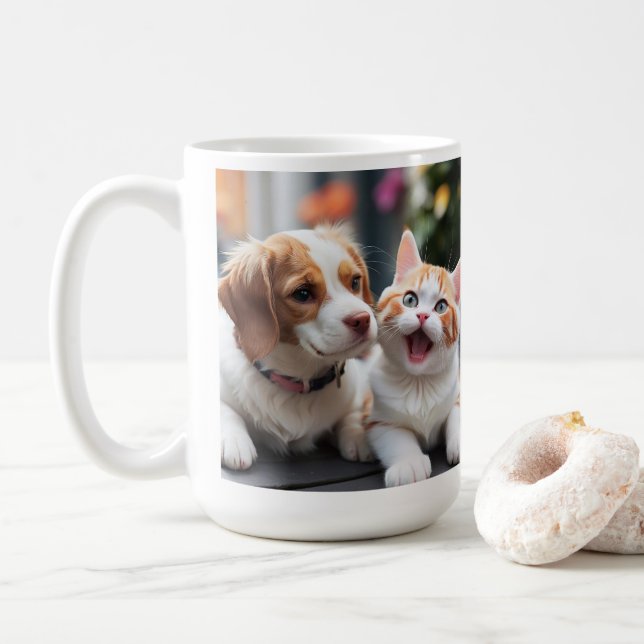 Pawsitive Purrect Vänskap Mugg Design. (Med munk)