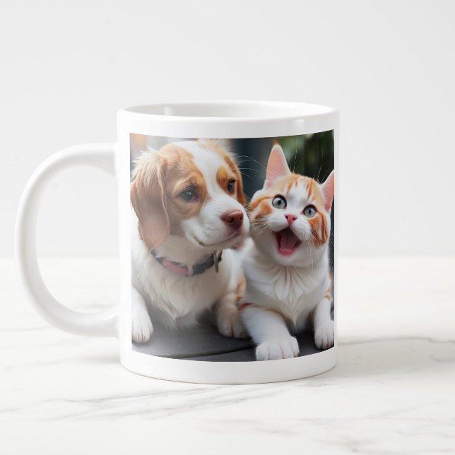 Pawsitive Purrfect Jumbo Pet Mugg Design. (Vänster)