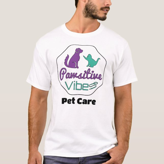 Pawsitive Vibes Djuromsorg T-Shirt (Framsida)