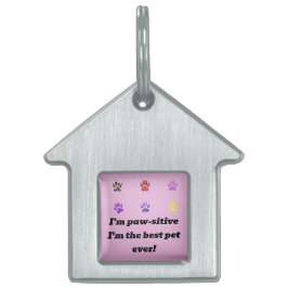 Pawsitive Vibes Framed Pet-tagg ID-bricka Husdjur