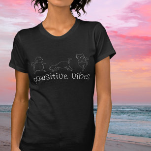 Pawsitive Vibes Yoga Cat Lover T Shirt