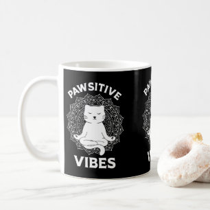 Pawsitive Vibes Zen Kattunge Owners Cat Mamma & Pa Kaffemugg