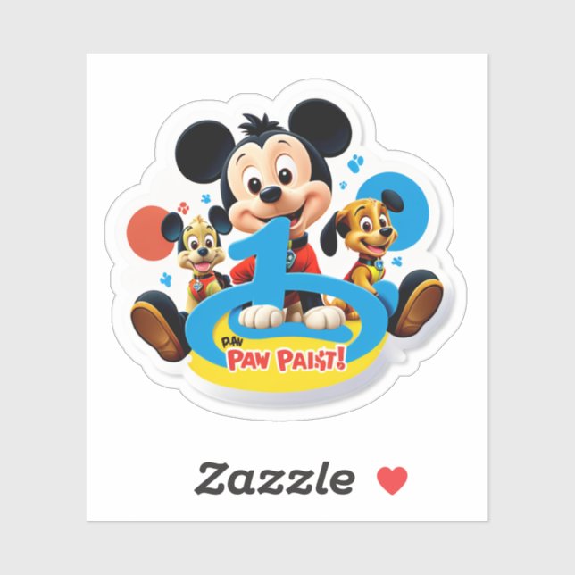 Pawsitively 1 Today! Klistermärken (Ark)