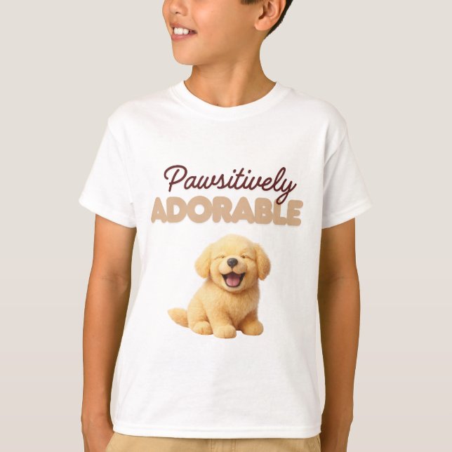Pawsitively Adorable  T Shirt (Framsida)