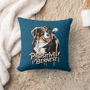 Pawsitively Bernese Graffiti - Bernese Hundälskare Kudde