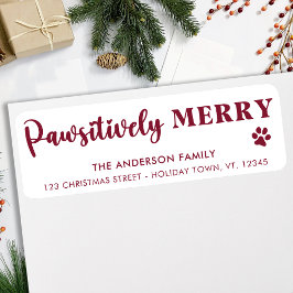 Pawsitively Merry Anpassningsbar Pet Tass Returadr Returadress Etikett