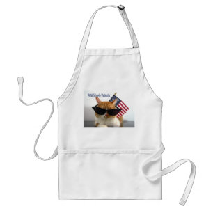 PAWSitively patriotisk kall katt med Förkläde
